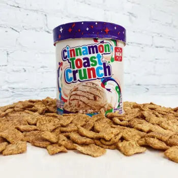 Instagram post featuring Cinnamon Toast Crunch Ice Cream. - Link to social post