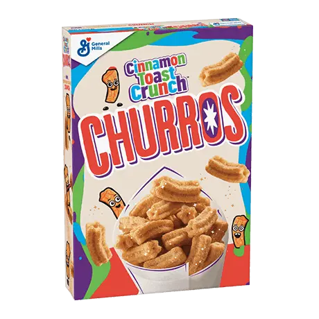 Cinnamon Toast Crunch Churros, front of product.