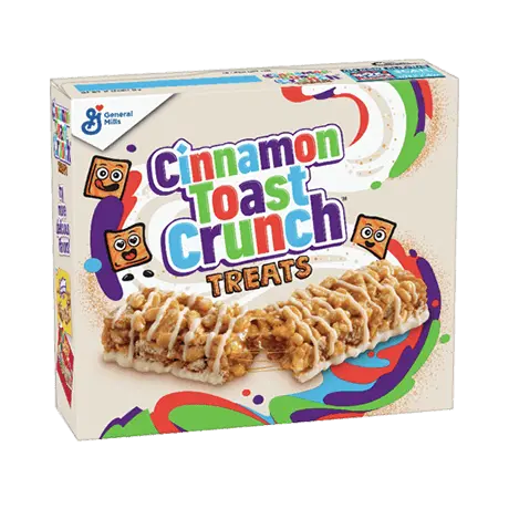Cinnamon Toast Crunch Treat Bars, front of product.