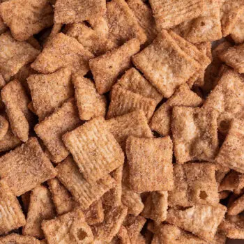 Instagram post featuring pile of Cinnamon Toast Crunch Cereal. - Link to social post