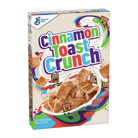 Cinnamon Toast Crunch Cereal, front of product.
